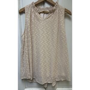 Betsey’s Boutique Shop Light Pink Blush Textured Sleeveless Blouse Size XL